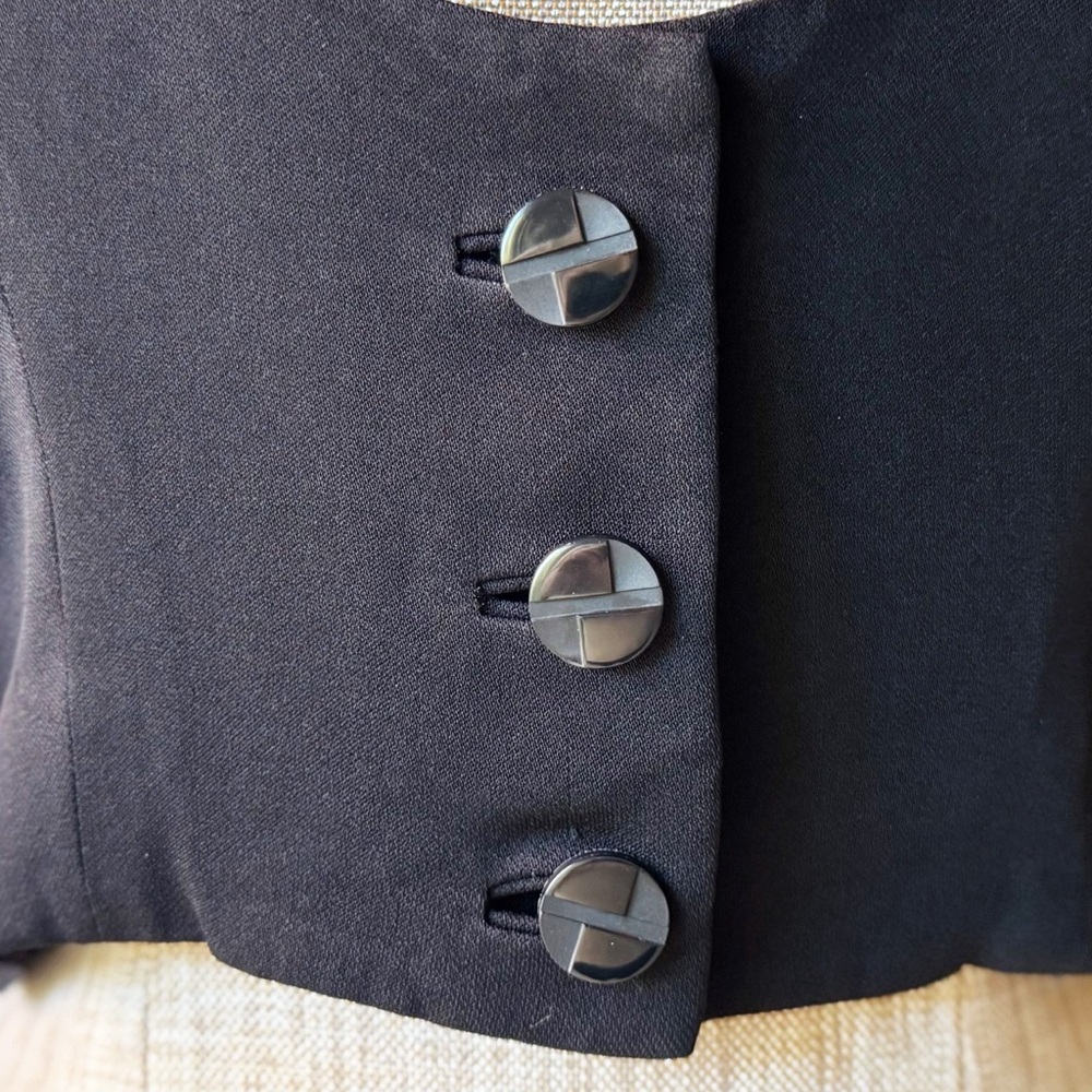 Vintage Bernetti Black Bolero with Buttons - Picture 8 of 13